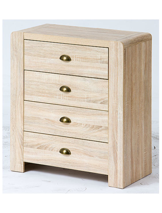 Wash Oak 4 Drawer Chest Living Emporium