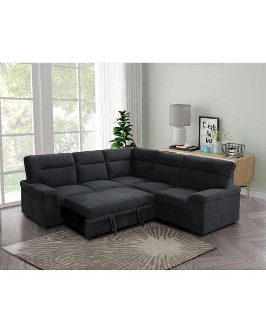 Erika Iii Corner Sofa With Pull Out, Corner Sofa With Fold Out Bed