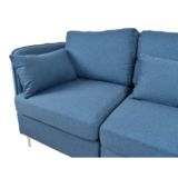 Maddox 3 Seater Sofa Chaise with Arms Blue