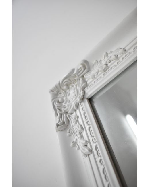 850150 Vintage Antique White Mirror (3)