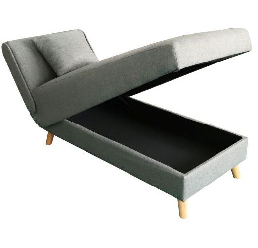 Cleo Lift Up & Pull Back Chaise Grey