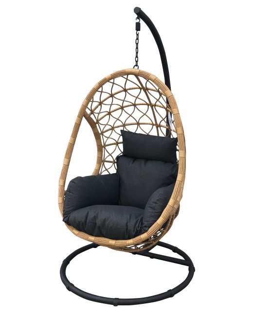 982022 - Torino Natural Wicker with Black Cushion
