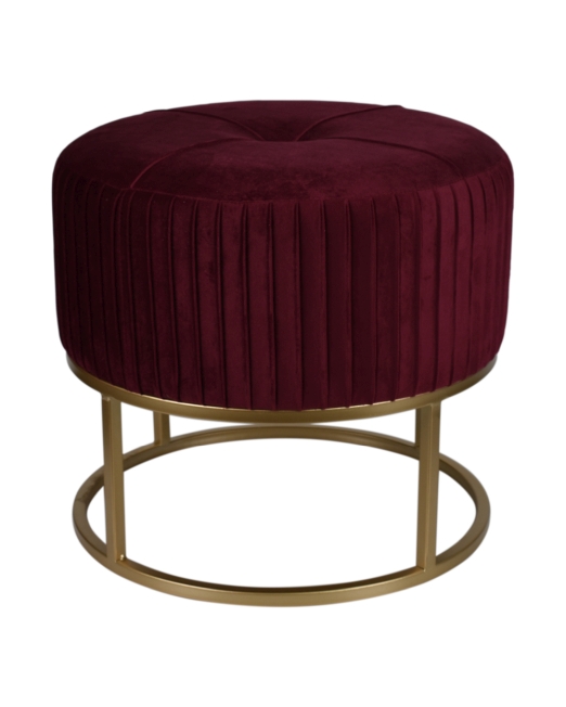 Ottoman Round On Gold Base Small Red Velvet Perth Wa Living Emporium Ottoman Round On Gold Base Small, Round Red Ottoman