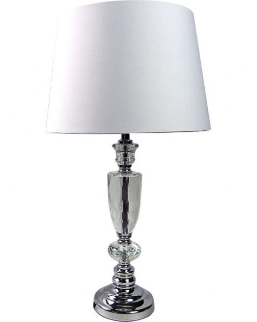Crystal Base White Lamp 60cm