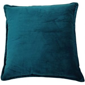 CR Velveteen Cushion Deep Lake 40cm