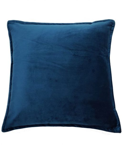 CR Velveteen Cushion Dark Blue 40cm