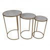 Tables Gold & Marble Look Top Set of 3 - Image 2