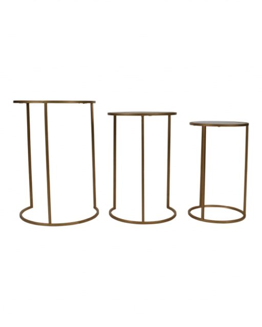 Tables Gold & Marble Look Top Set of 3 - Image 3