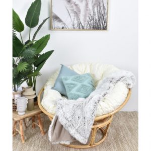 SLF Papasan Chair Rattan Natural Cream Cushion