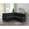 SLF Erika III Corner Sofa with Pull Out Bed Fabric Grey