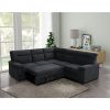 SLF Erika III Corner Sofa with Pull Out Bed Fabric Grey - Image 2