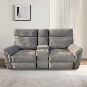 SLF Surin Recliner Sofa 2 Seater with Centre Console Slate