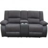 Elliot 2 Seater Recliner Sofa with Cup Holder Black