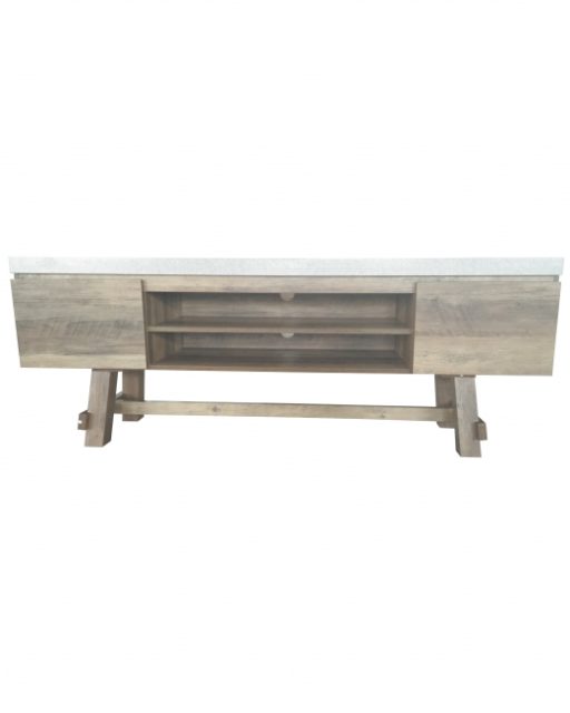 Beton TV Unit Faux Concrete Top