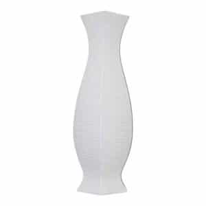 Vase Ceramic Square Groove White 75CM