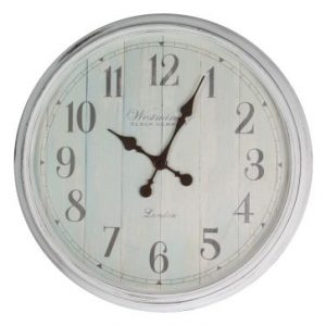 Clock White Wash Coastal 55cm