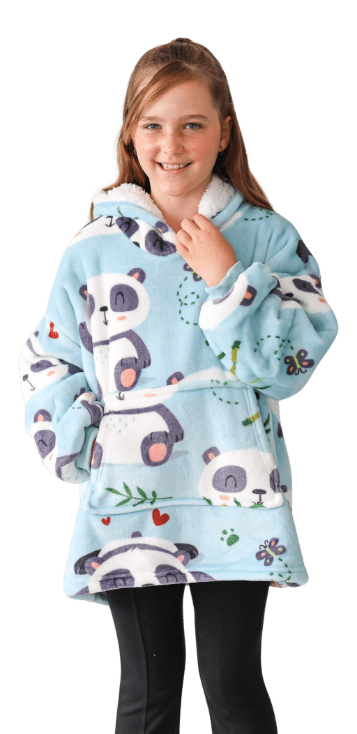 Casa Rosso Kid Hoodie Cute Blue Panda - Image 2