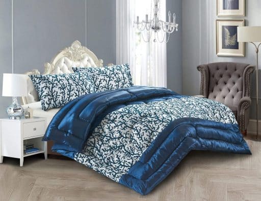 Casa Rosso Comforter Set Blue Coral Cal King 260X280CM