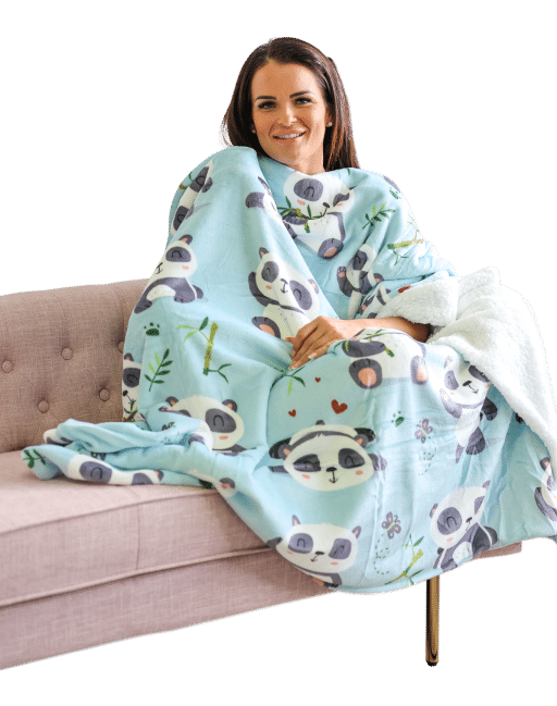 Casa Rosso Panda Throw Cute Blue Panda - Image 2