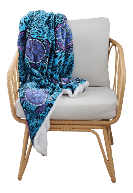 Casa Rosso Panda Throw Aqua Turtle