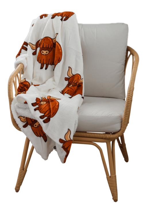 Casa Rosso Panda Throw Highland Cow