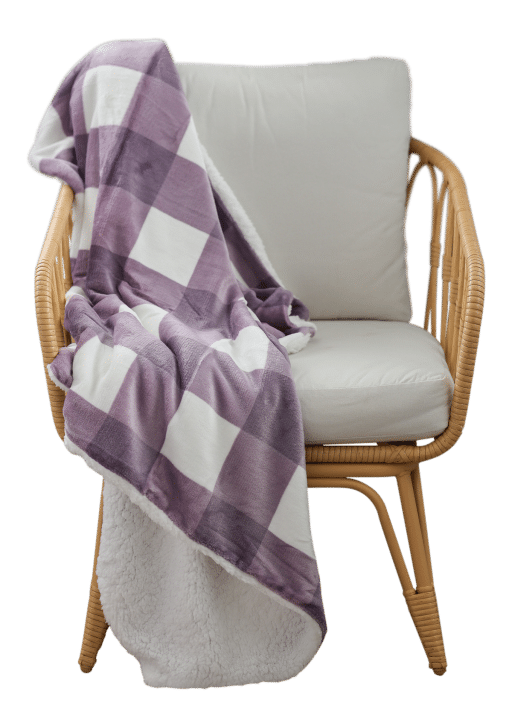 Casa Rosso Throw Surf Check Mauve - Image 2