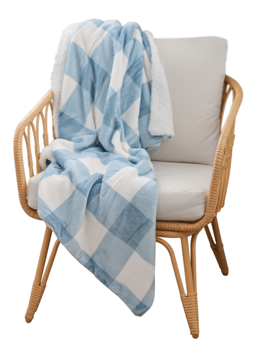 Casa Rosso Throw Surf Check Winter Blue - Image 2