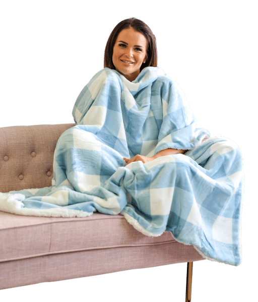 Casa Rosso Throw Surf Check Winter Blue - Image 3