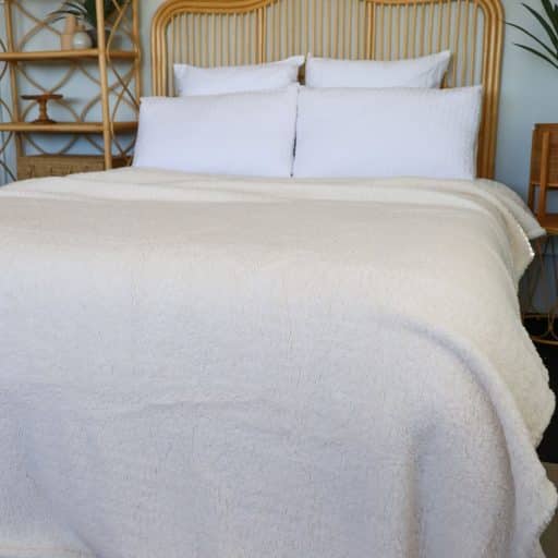 Casa Rosso Sherpa Blanket Cream KB 220x240cm