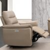 SLF Lyon 1 Seat Leather Recliner Sofa Chair Ricepaper 94x95x102cm