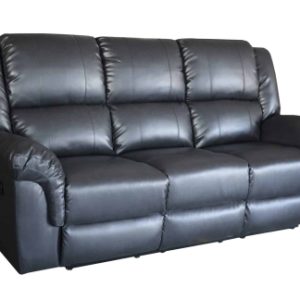 SLF Phuket Recliner Sofa 3 Seater Black