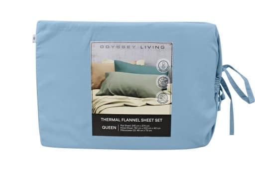 Thermal Flannel Sheet Set 4 Pcs QB Coast Blue - Image 2