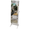 Standing Mirror Jewellery Cabinet White - Image 2