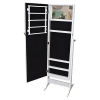 Standing Mirror Jewellery Cabinet White