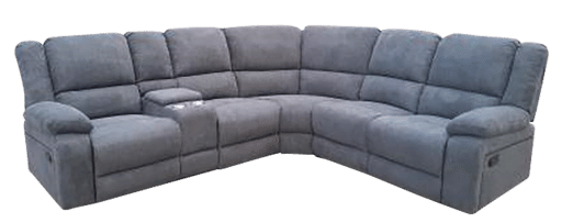 SLF Kansas Recliner Theatre Sofa with Drink Holder Dark Grey