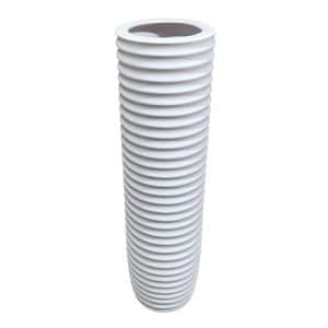 Vase Ceramic Groove White 57CM