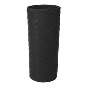 Chevron Trunk Vase Black 14x9x35cm 