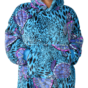 Casa Rosso Panda Aqua Turtle Hoodie