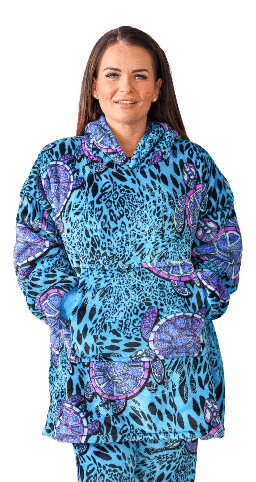 Casa Rosso Panda Aqua Turtle Hoodie - Image 2