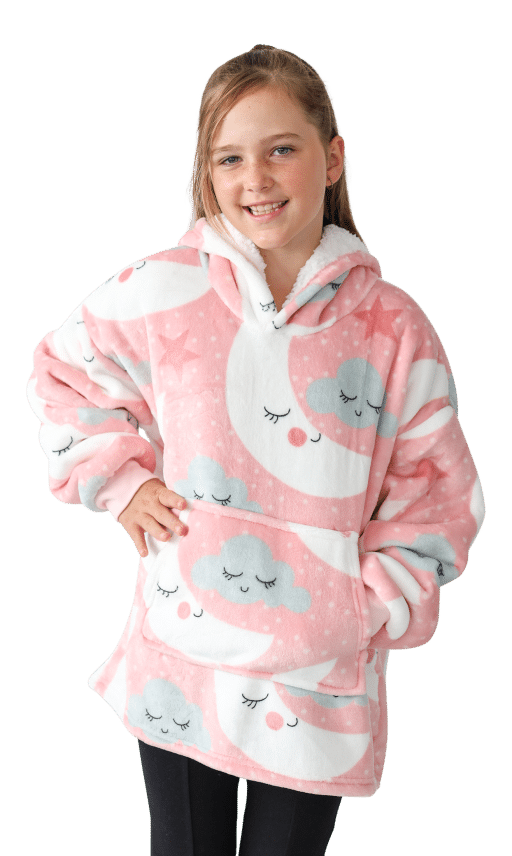 Casa Rosso Panda Kids Hoodie Moon & Cloud - Image 2