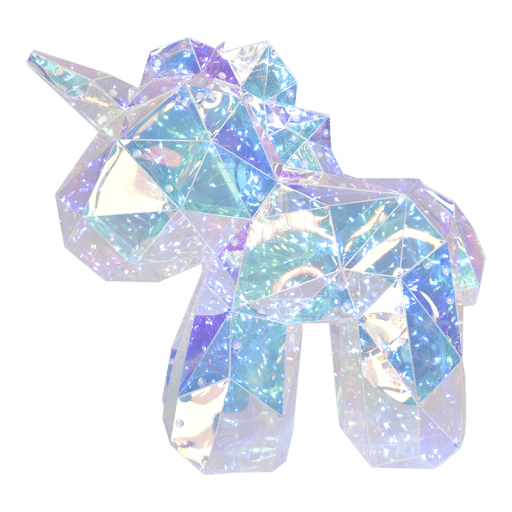 Rainbow Unicorn with LED String Lights 40cm  - Image 2