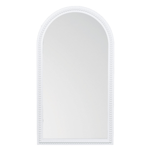 Mirror Cary Arch Beaded White 50X3X90CM