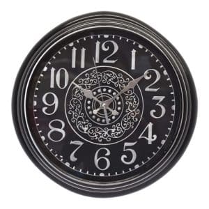 Vintage Bronze & Black Clock 40cm