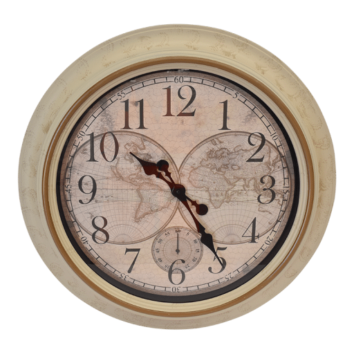Clock World Map 60cm