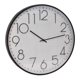 White Washed Clock 50cm