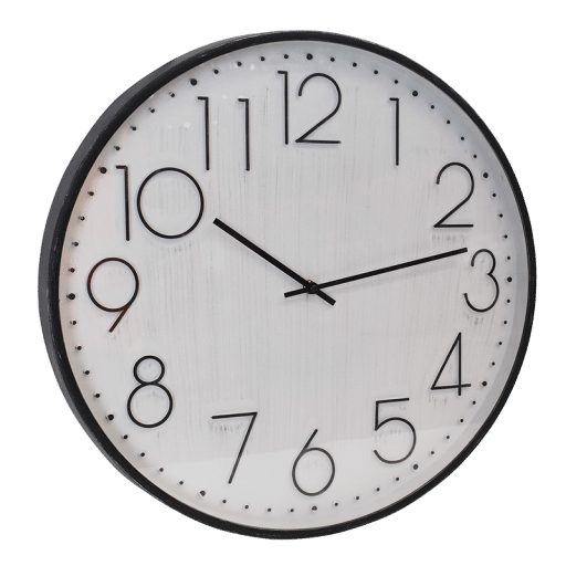 White Washed Clock 50cm