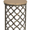 Table Aziza Wood Top Antique Gold S 31X31X49CM