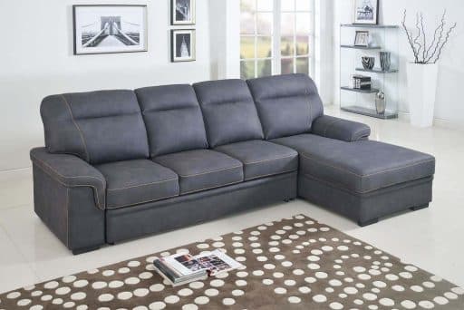 Ericka Sofa Bed 4 Seater with Lift up Ottoman Storage Grey