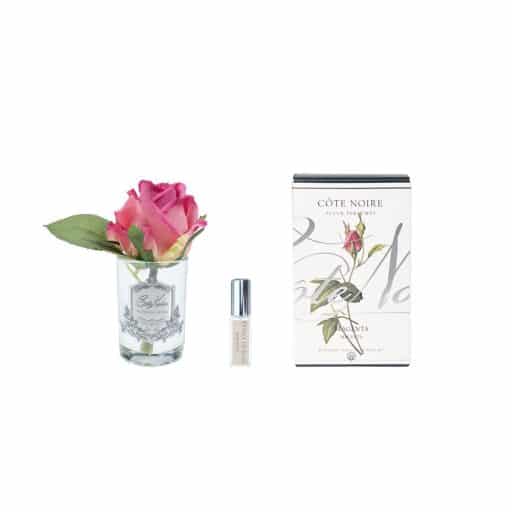 Cote Noire Clear Glass Rose Bud In Magenta - Image 2