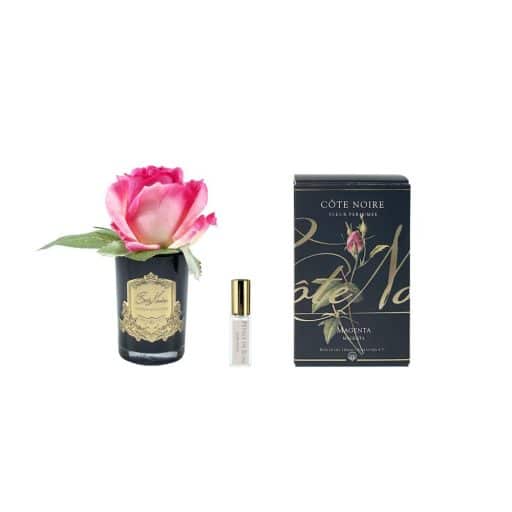 Cote Noire Black Glass Rose Bud In Magenta - Image 2